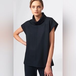 Kal Rieman Seamed Turtleneck 100% Wool Minimalist Top Size Medium
